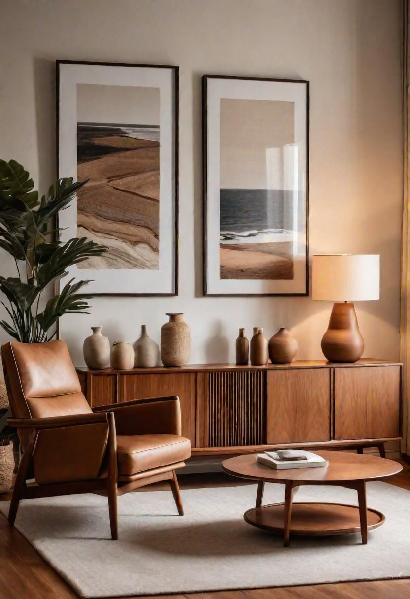 11. Soft Neutrals Paired with Teak