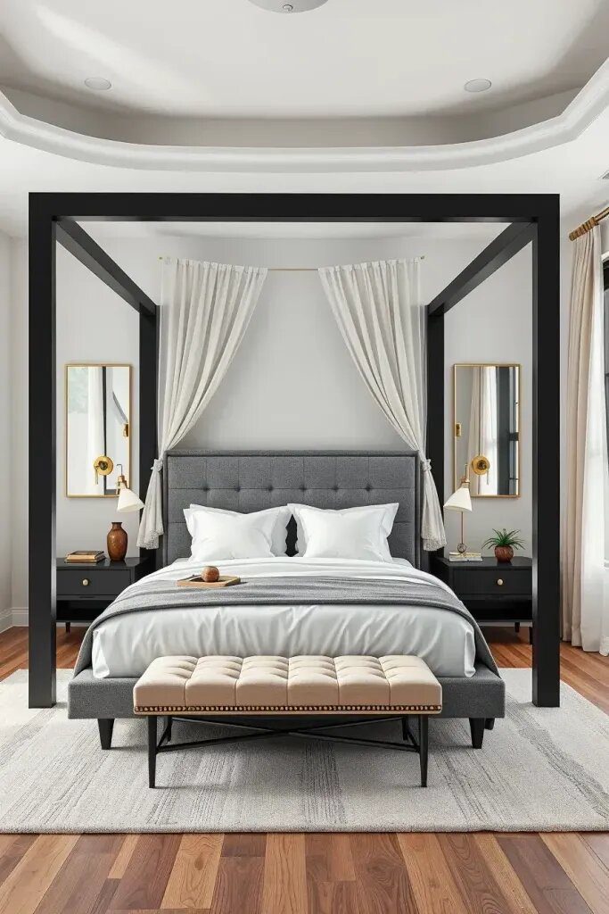 Modern Canopy Beds with Minimalist Frames