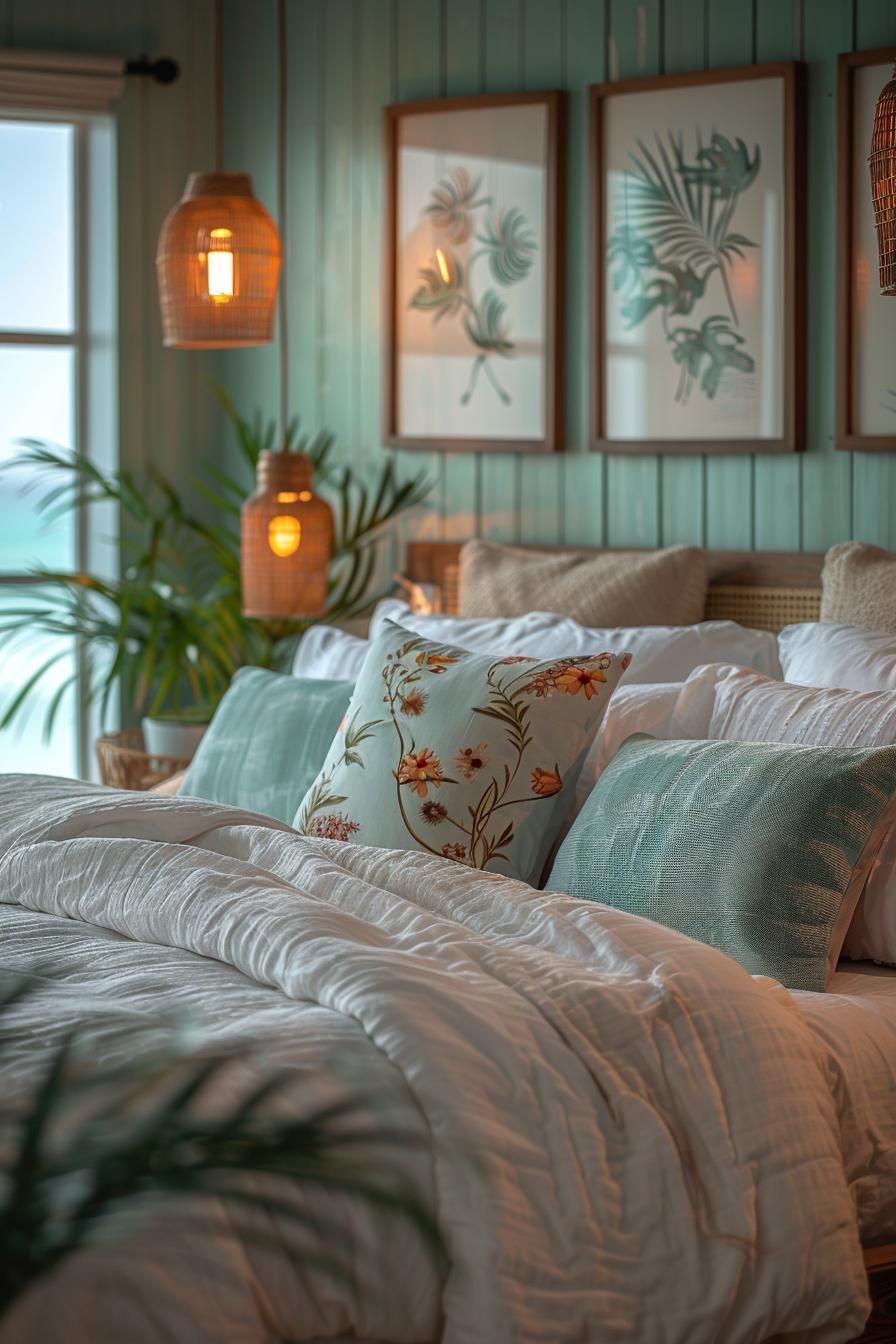 9. Nature-Inspired Wall Art for Coastal Bedrooms - photo 2