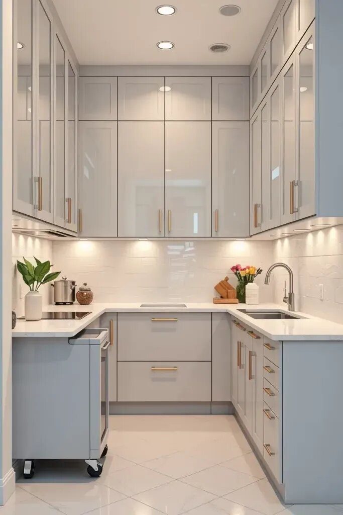 Small Kitchen Tips for Gray Cabinets