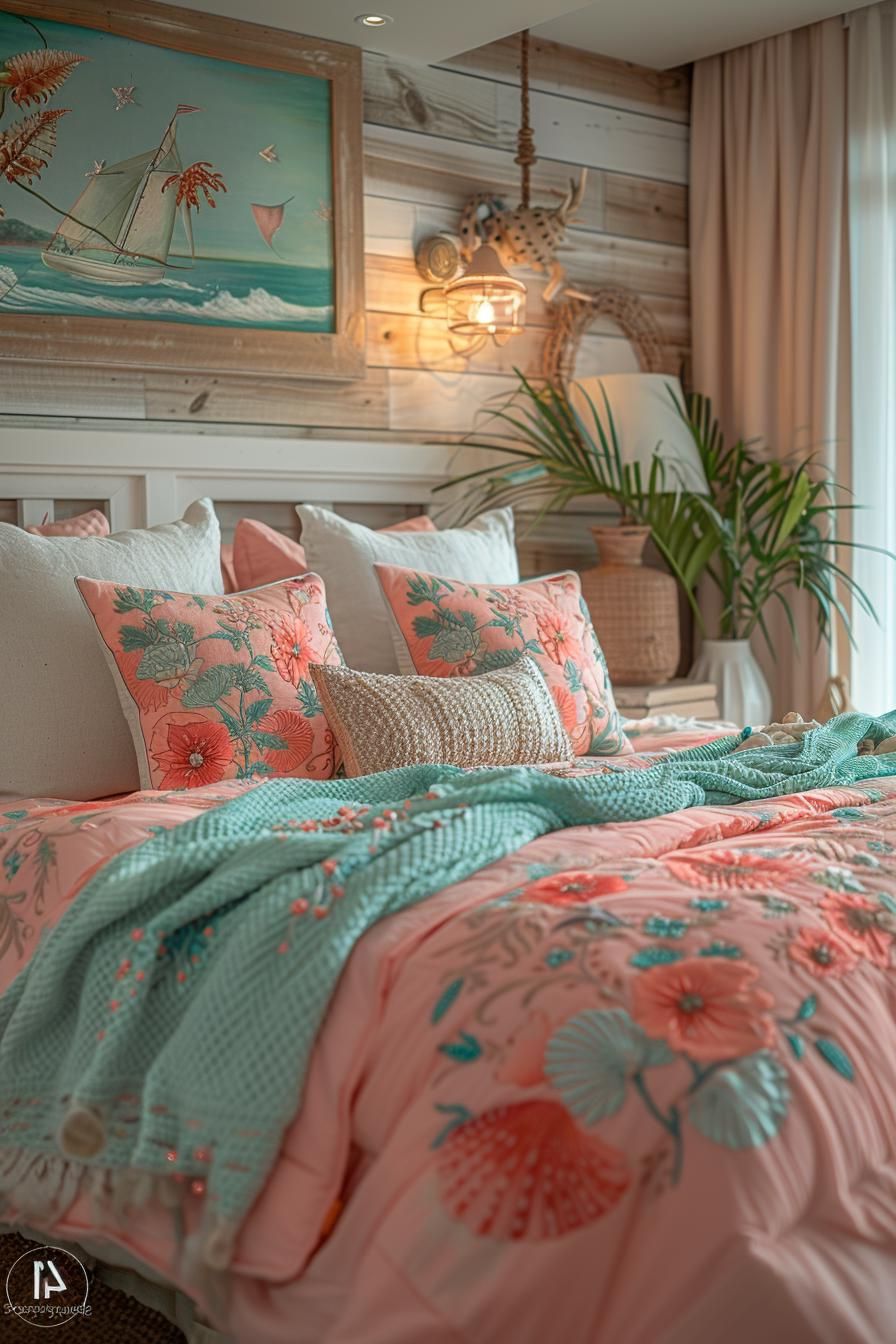 13. Saltwater Sunset Coastal Pink Retreat