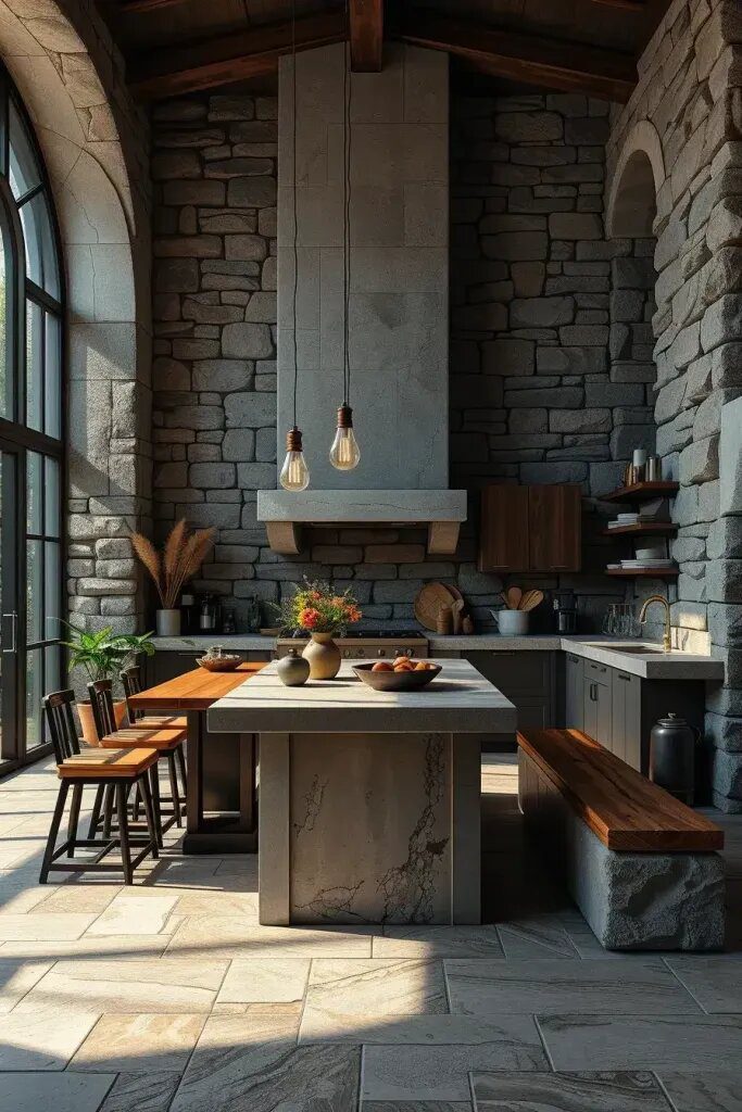Rock Wall Kitchens: Cozy Caves for Relaxing