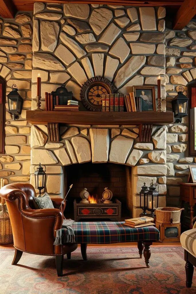 Styling a Fireplace With Stonework and a Mantel - photo 2