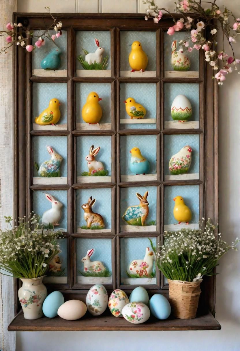 15. Reworking a Vintage Easter Wall Hanging