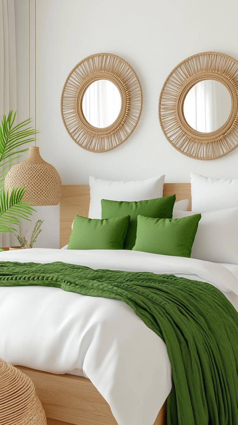 22. Round Mirrors in Boho Frames
