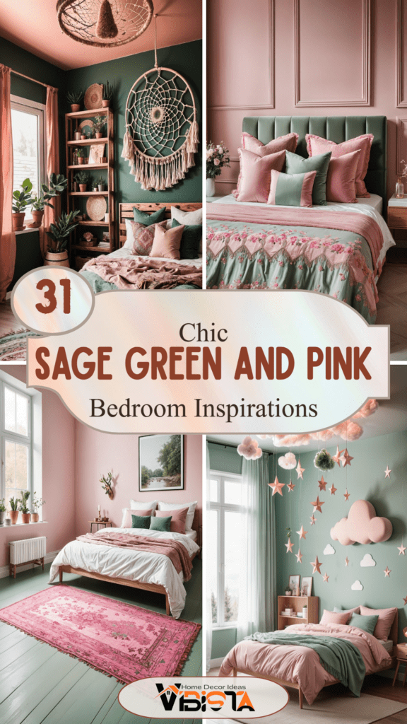 31 Chic Sage Green and Pink Bedroom Inspirations