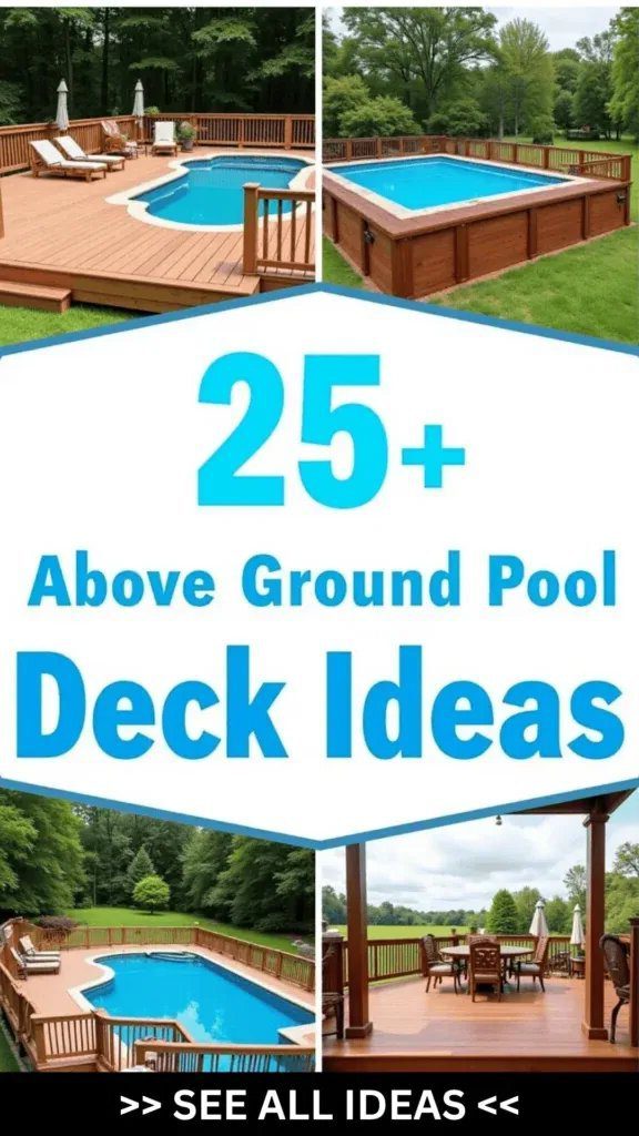 25+ Stylish Above Ground Pool Deck Ideas