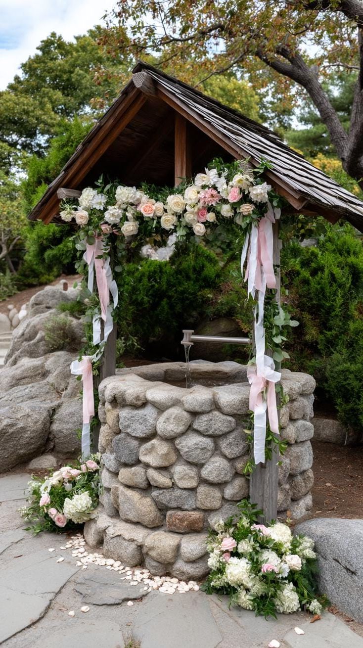 23. A Wishing Well Framed in Pastel Flowers - photo 3