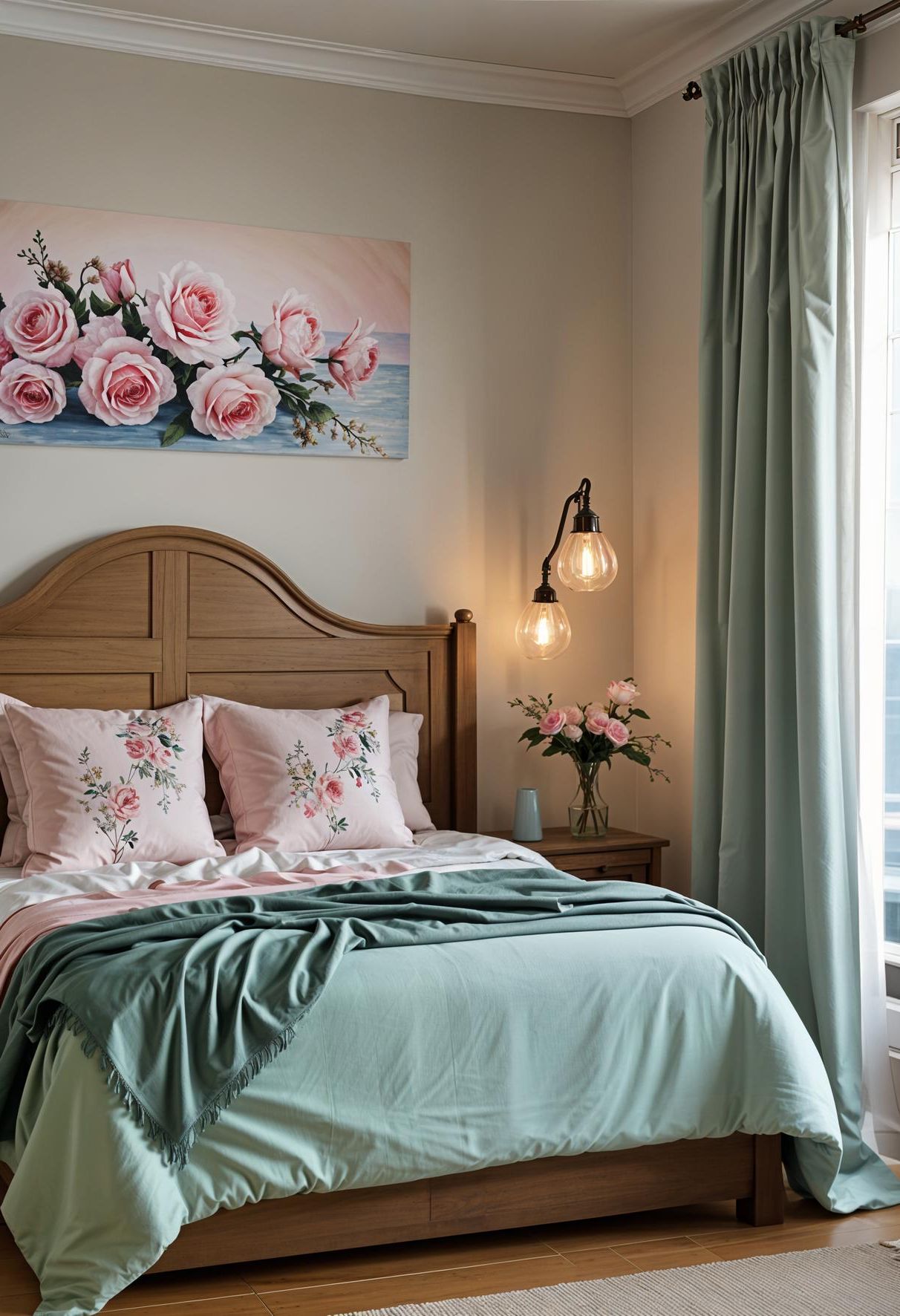 11. Rose-Toned Coastal Bedroom Style - photo 2