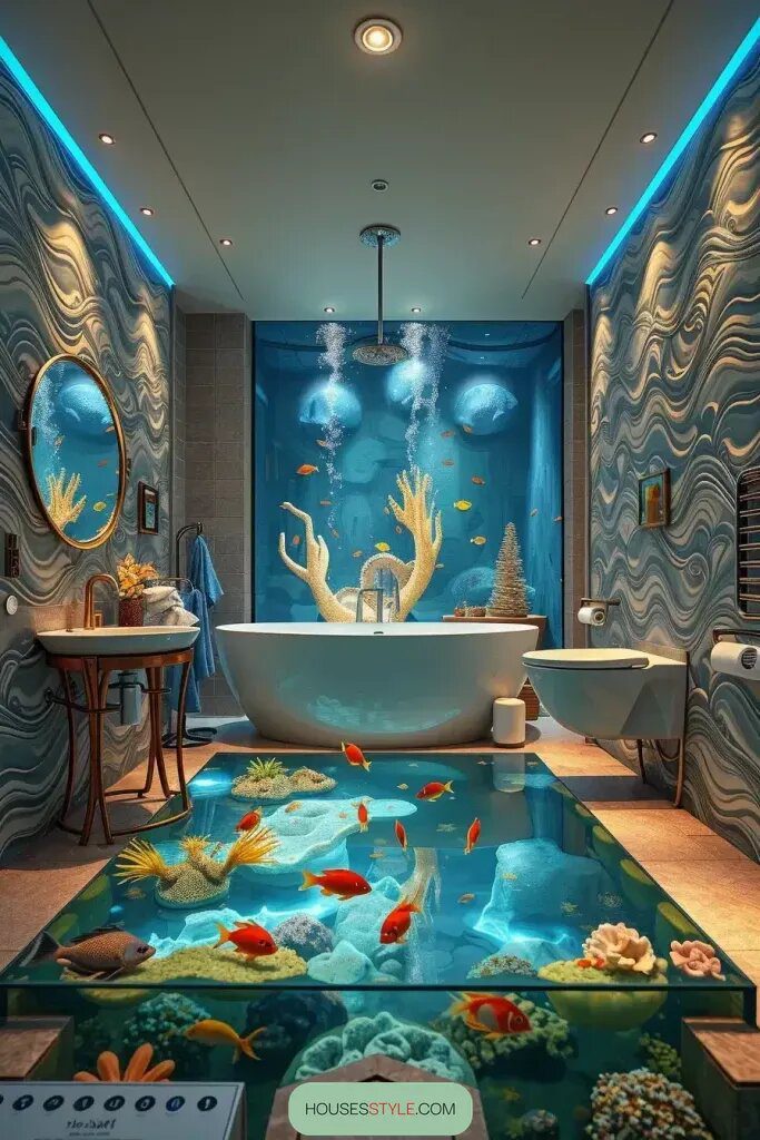 Building an Aquarium Beneath the Bathroom Floor - photo 2