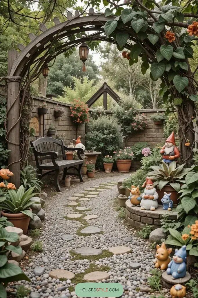 Figurine Trails That Invite Garden Exploration