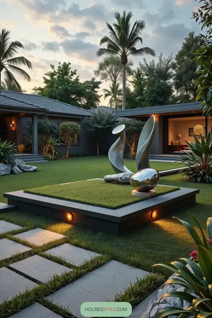 Modern Garden Sculptures and Art