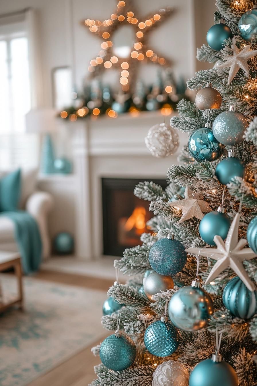 1. Ocean-inspired Blue Christmas Tree - photo 3