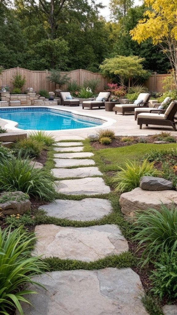Natural Stone Accents for Backyard Charm