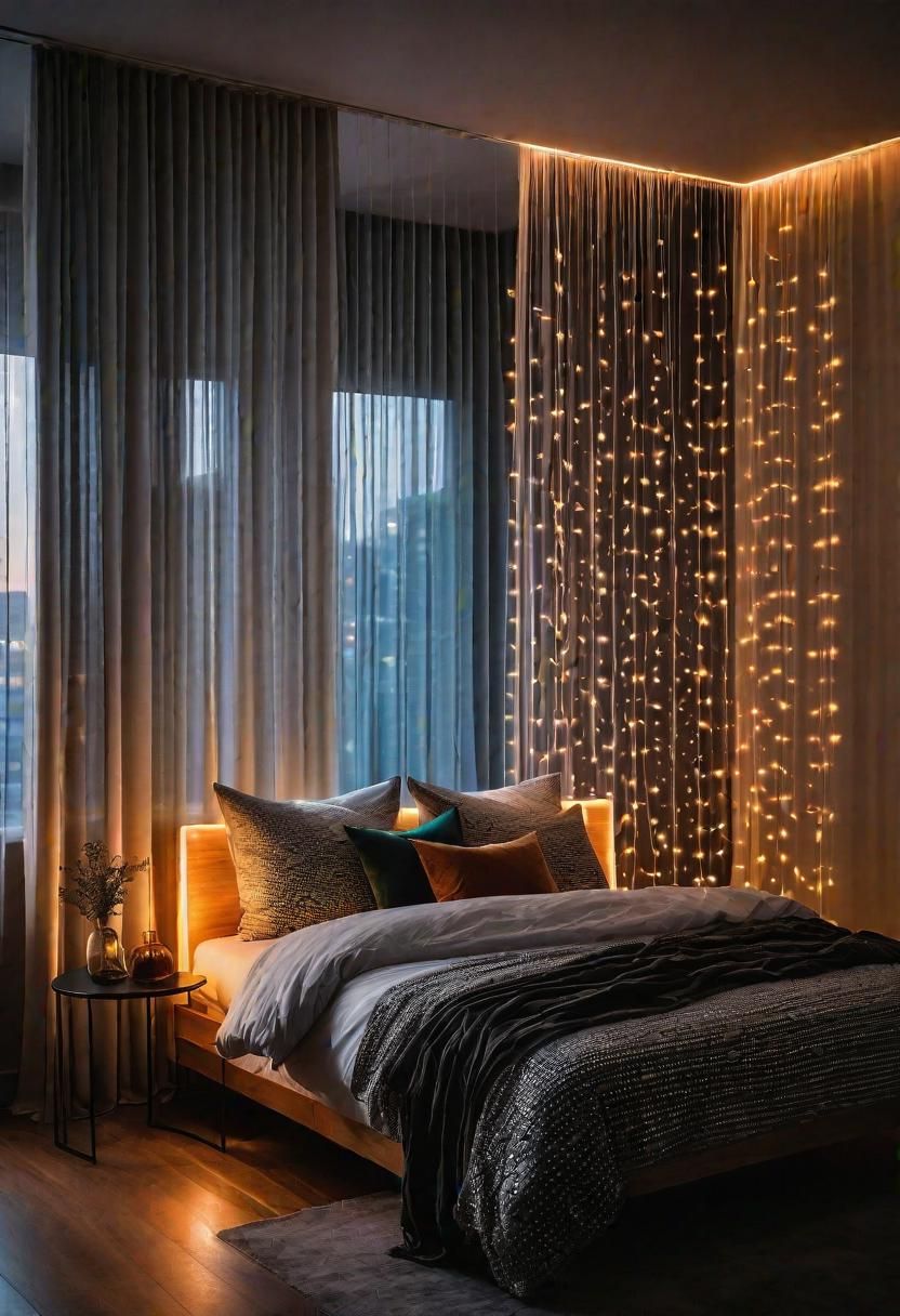 7. LED Light Curtain Room Divider