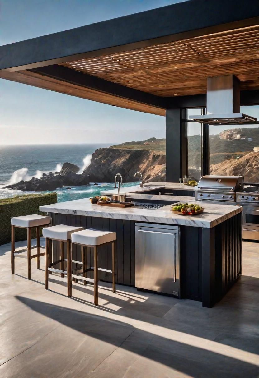 1. Coastal Cliffside Outdoor Kitchen