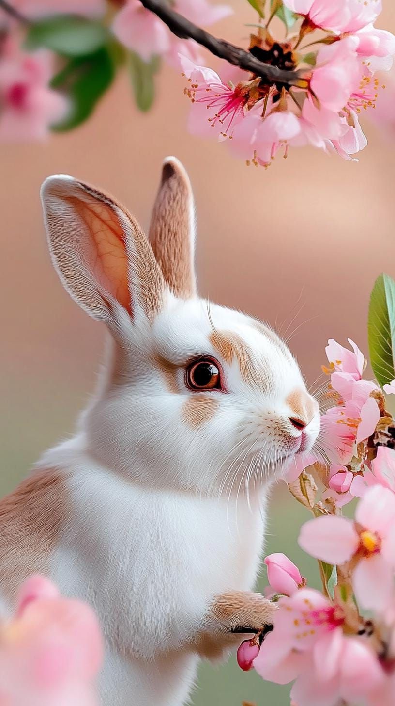 5. Watercolor Bunny With Spring Florals - photo 3