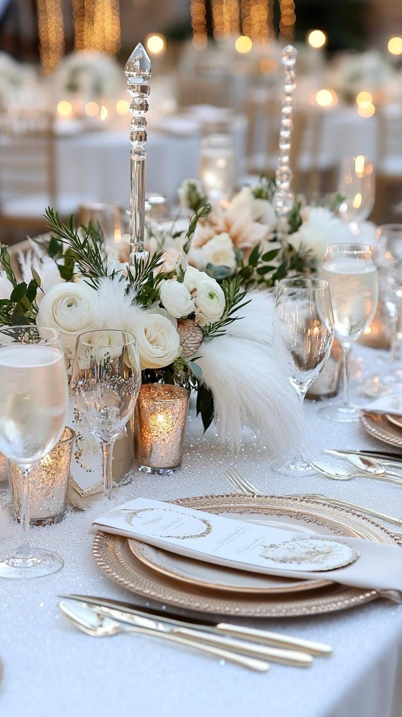 2. Icy Frosted Tablescape Ideas - photo 3