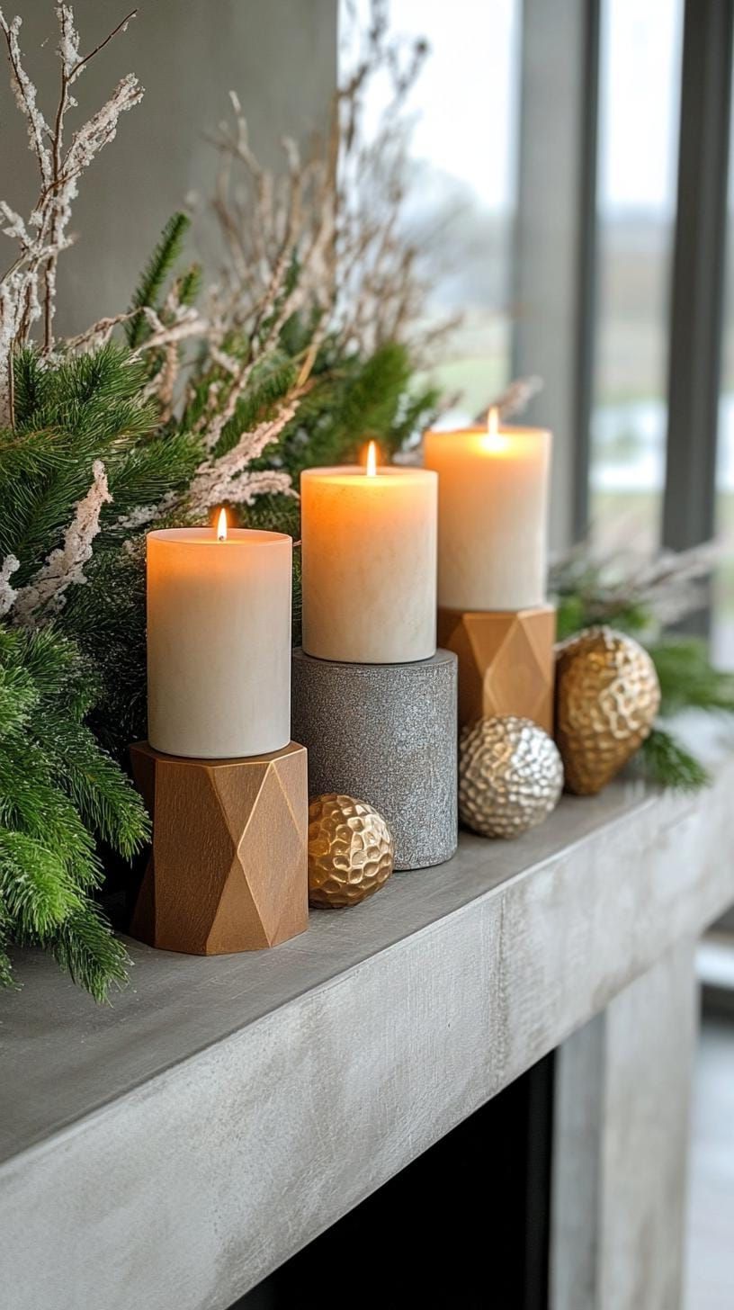 14. Modern Geometric Mantle Decor - photo 3