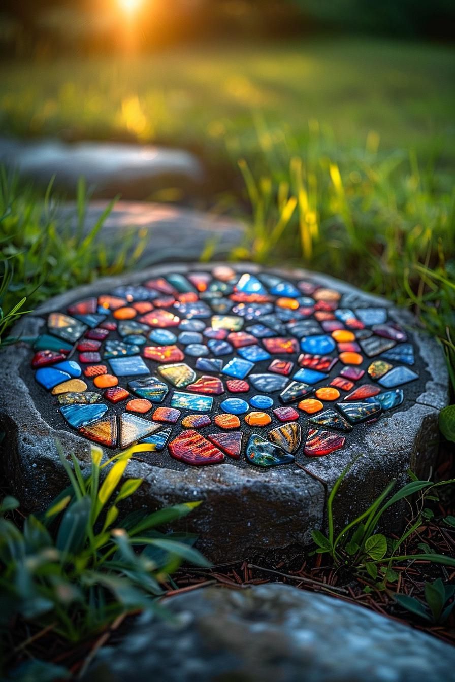 6. Mosaic Stepping Stones for the Garden