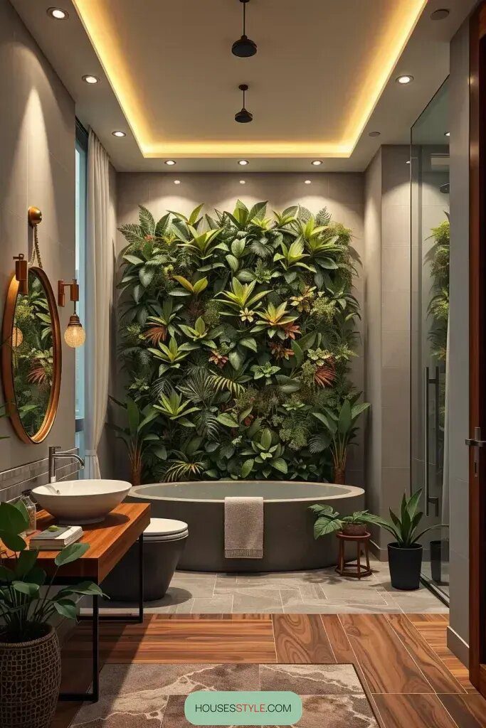 Living Plant Walls for a Green Bathroom - photo 2