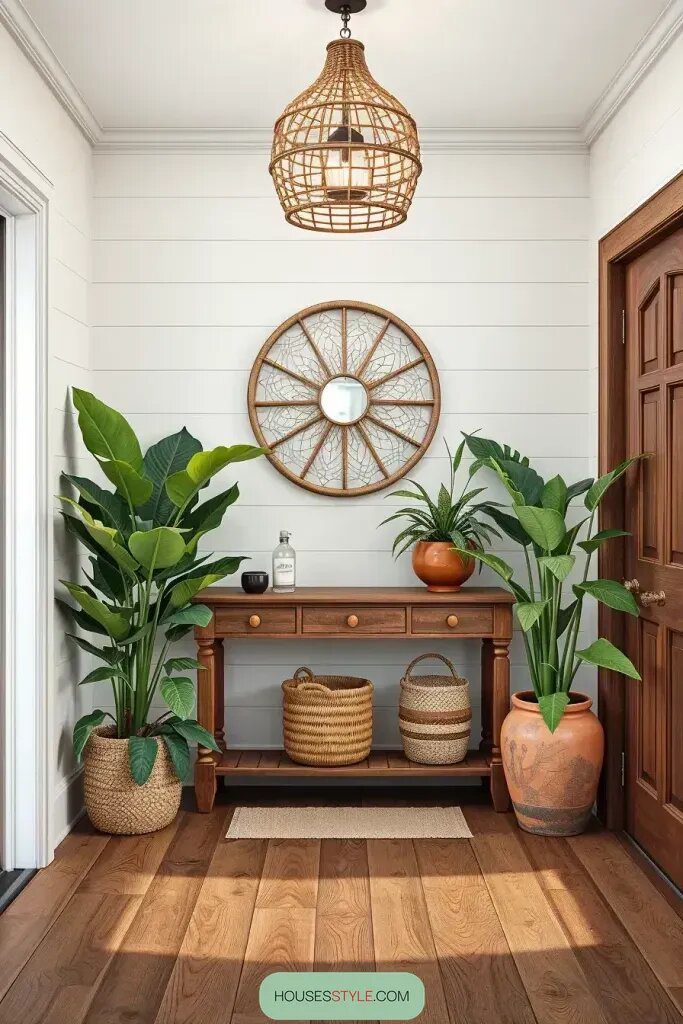 Earthy Entryways Built Around Natural Wood