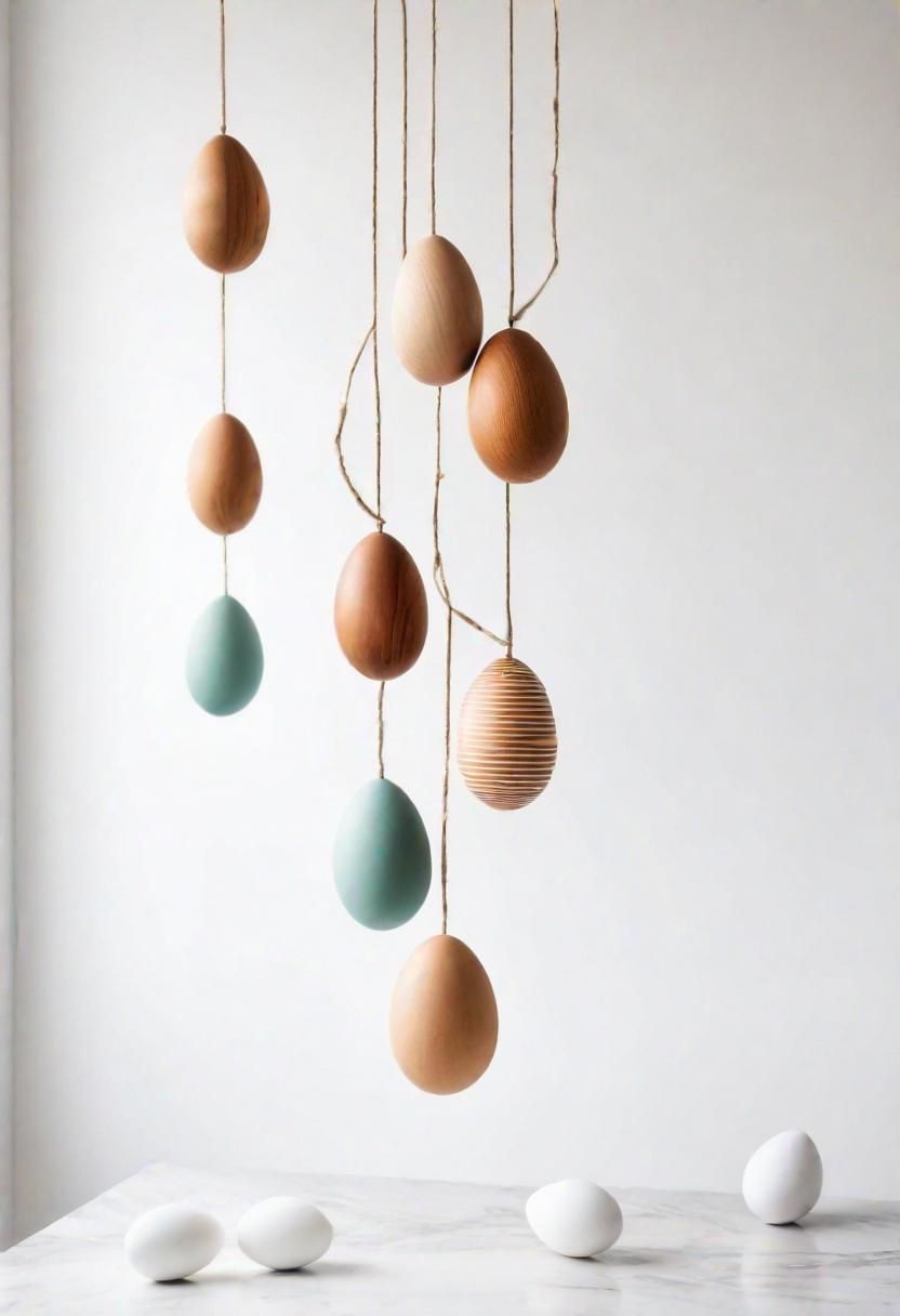 1. Natural Wood Egg Garland Ideas