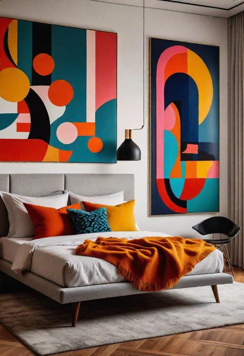 6. Abstract Art in Bedrooms