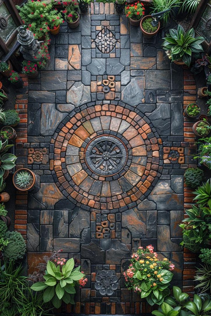 22. Optical Illusion Paver Patio Patterns - photo 2