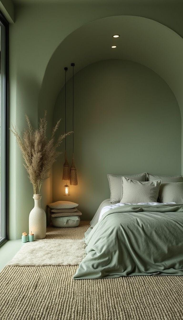 14. How to Build a Zen Meditation Nook in Sage Green