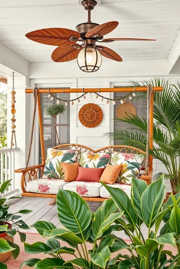 Tropical Swings With Bamboo Frames and Island Colors - photo 2