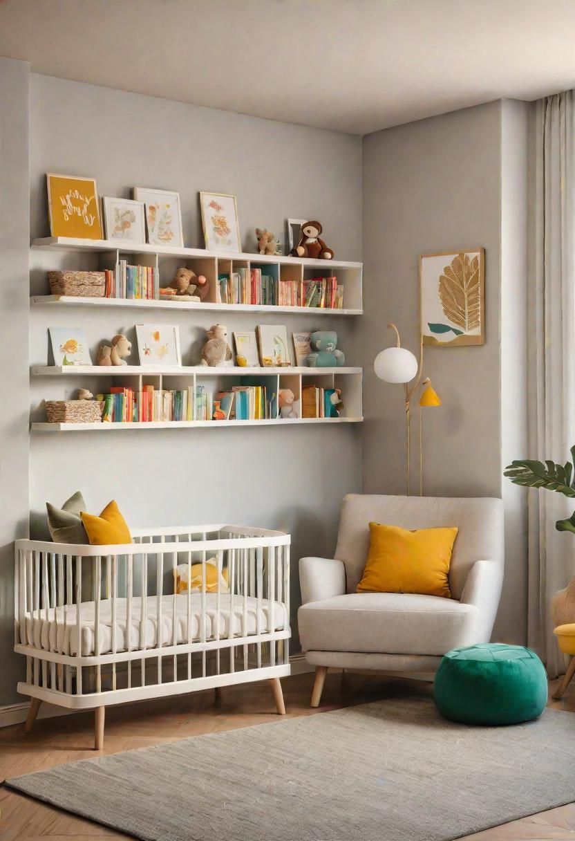 5. Small Reading Nook Nursery Idea