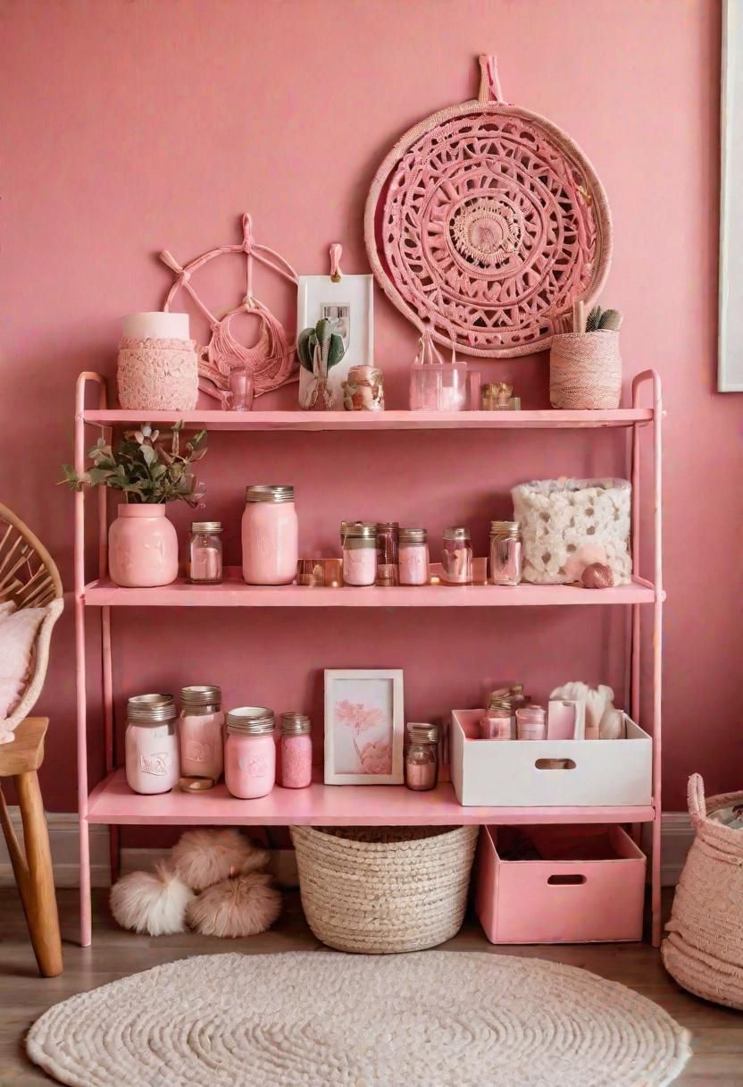 11. Pink Mason Jar Storage Solutions - photo 2