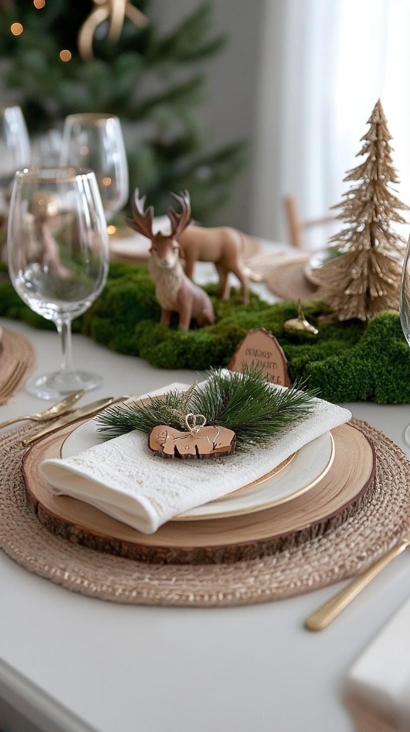 7. Magical Woodland Winter Tablescapes