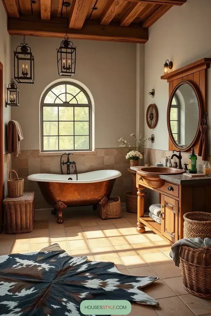 Cozy Charm in Western Rustic Bathrooms