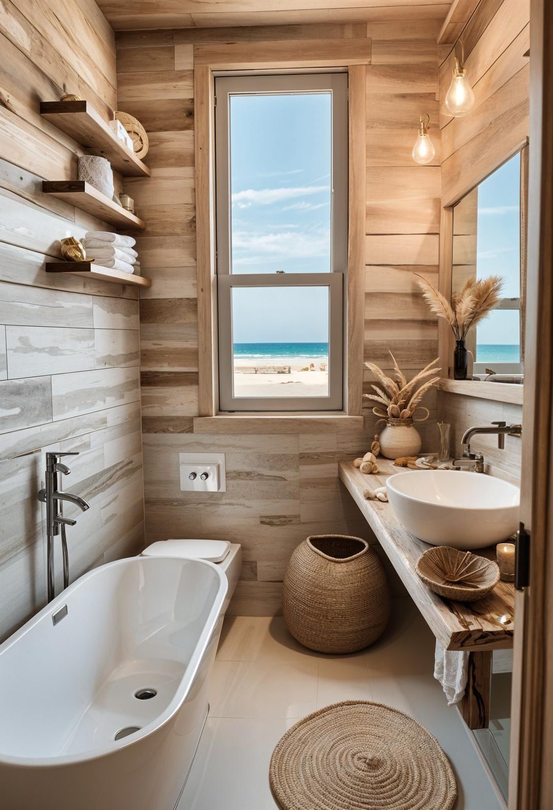 7. Seaside-Inspired Bathroom Decor - photo 3