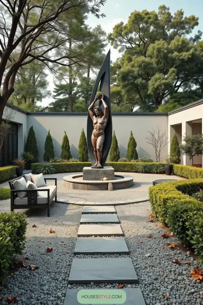 Giant Statues That Anchor a Landscape Design