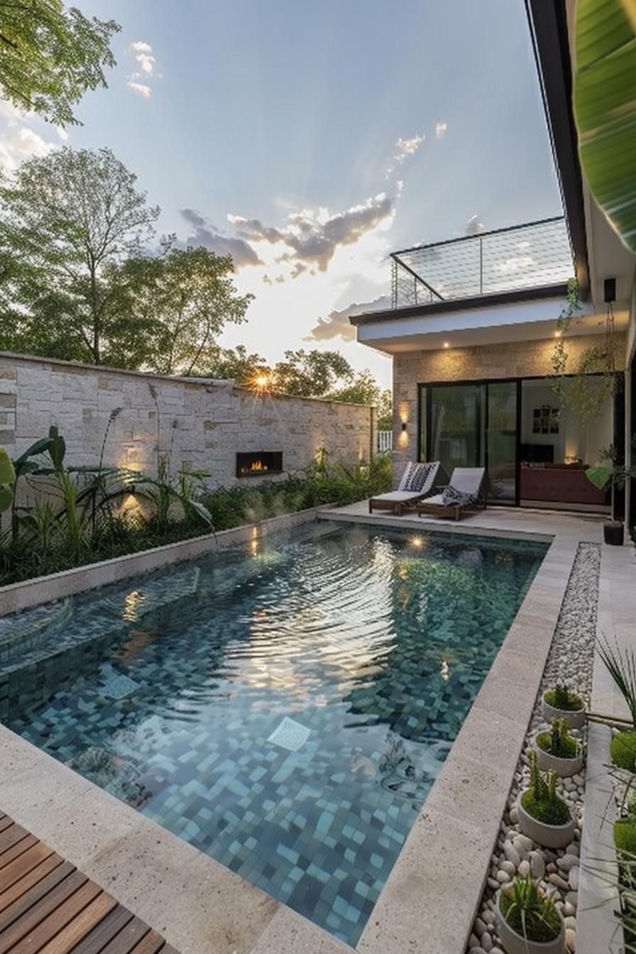2. Modern Glass-Fenced Lap Pool - photo 2
