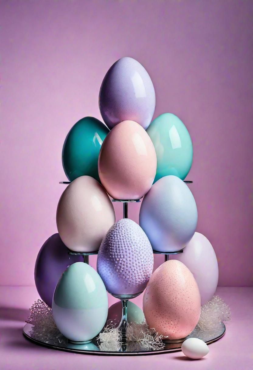 4. Pastel Ostrich Egg Centerpieces