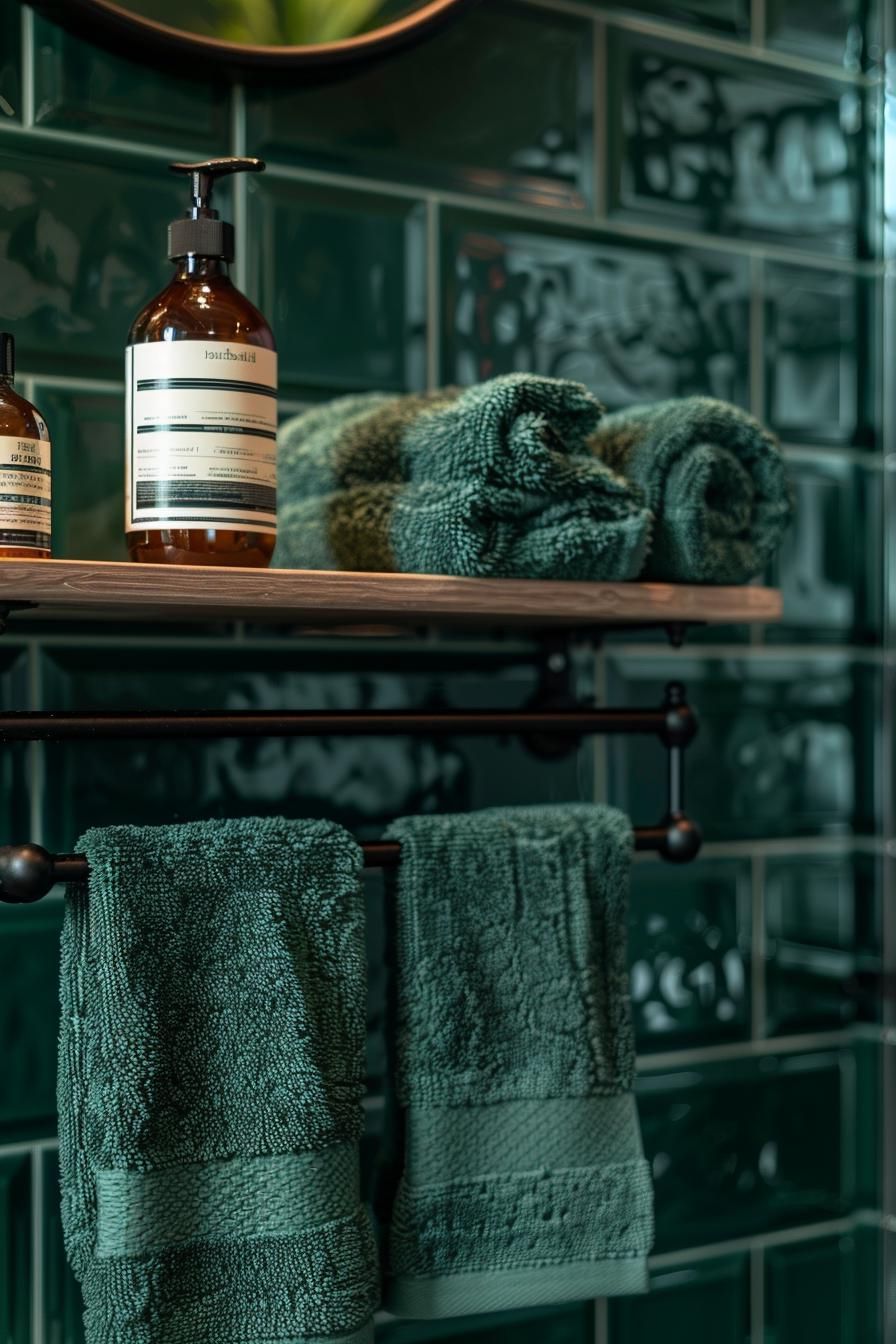 15. Towel Holder Shelf with Dual Use