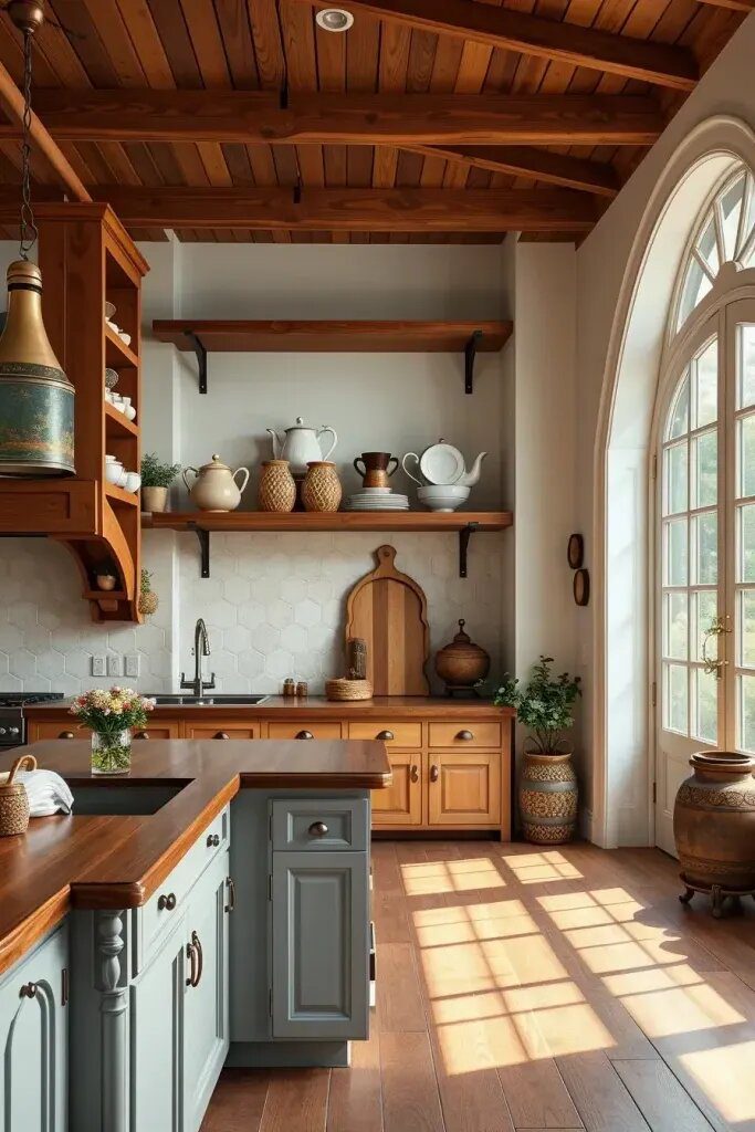 Polished Cherry Ladder-Style Open Shelving - photo 2