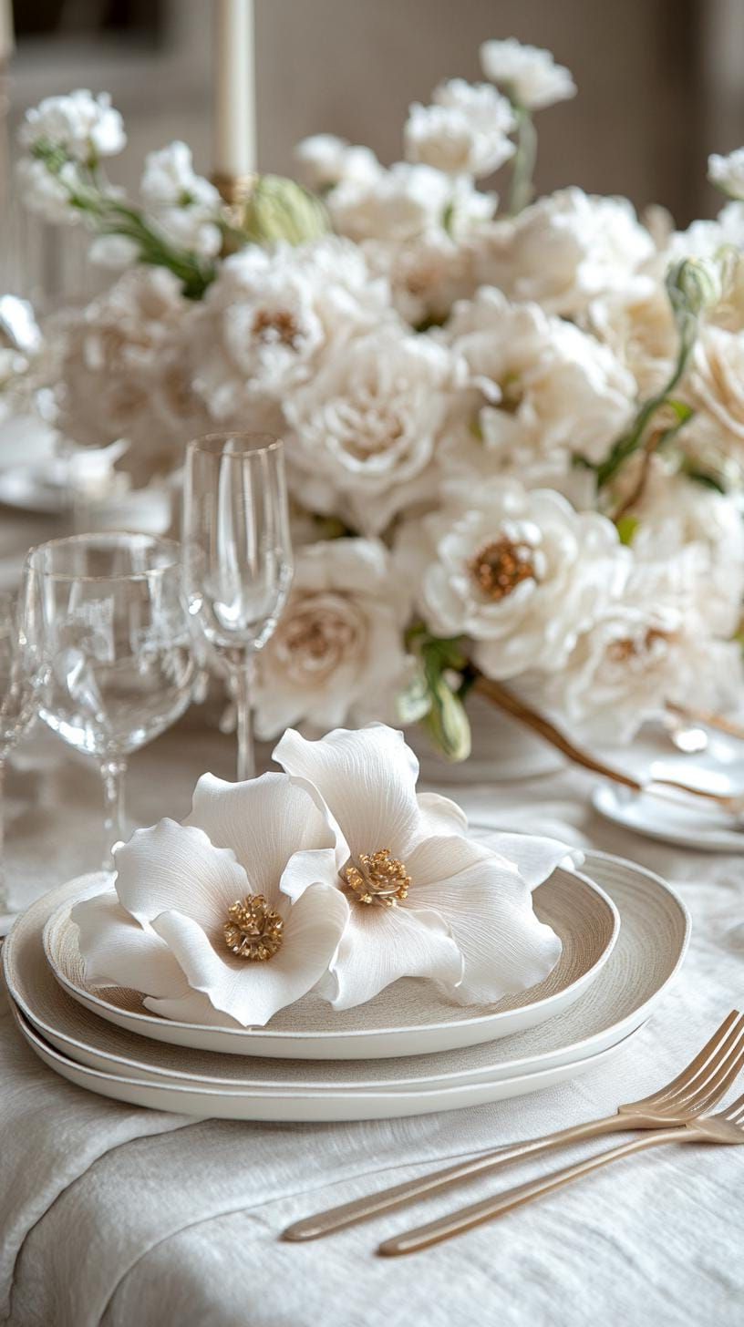 19. Monochromatic Table With Textured Whites and Cream - photo 2