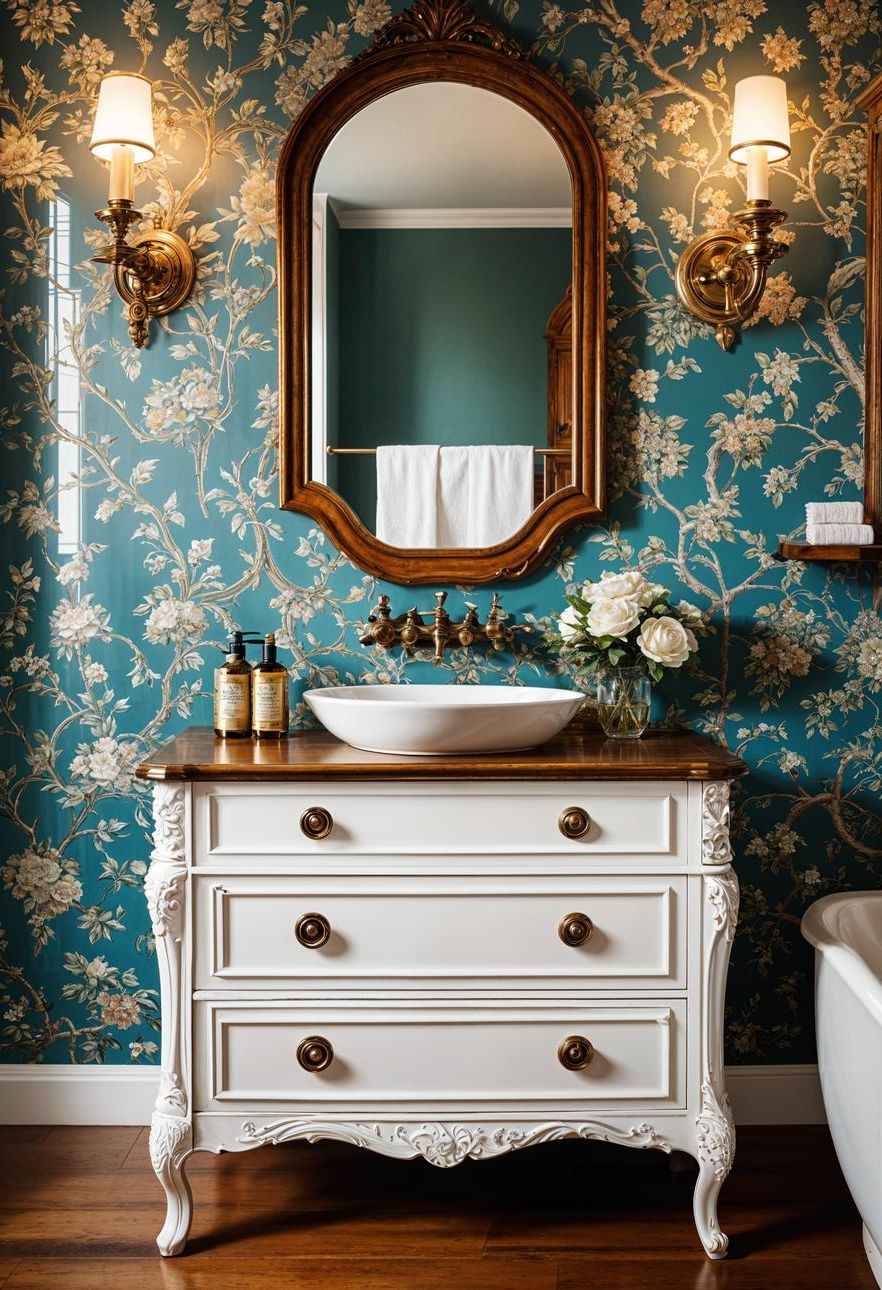 1. Vintage Dresser Vanity Conversion