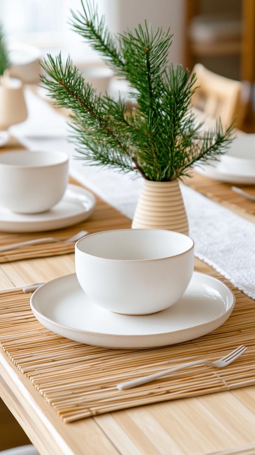 10. Easy Minimalist Winter Table Ideas