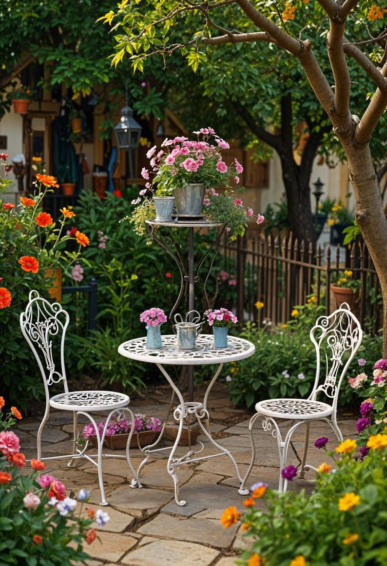 2. Small Bistro Garden with Vintage Charm - photo 2