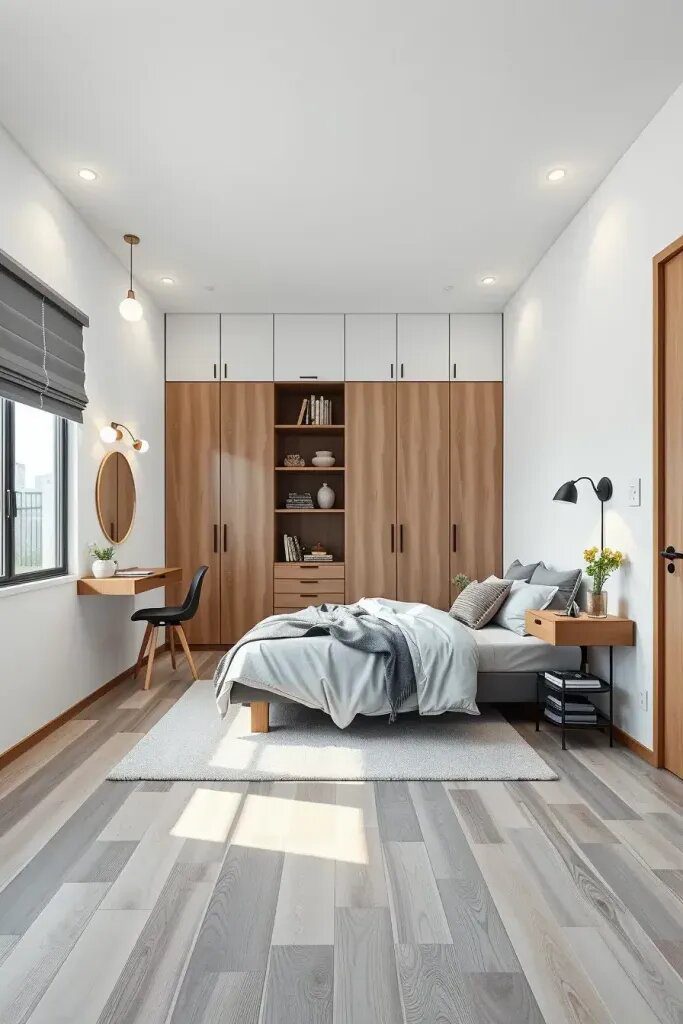 One-Wall Furniture Layout for a Minimalist Room