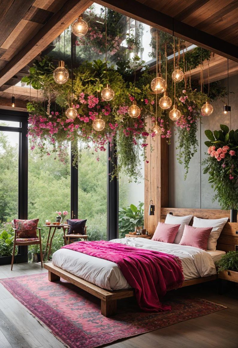 2. Sage & Pink Hanging Terrariums