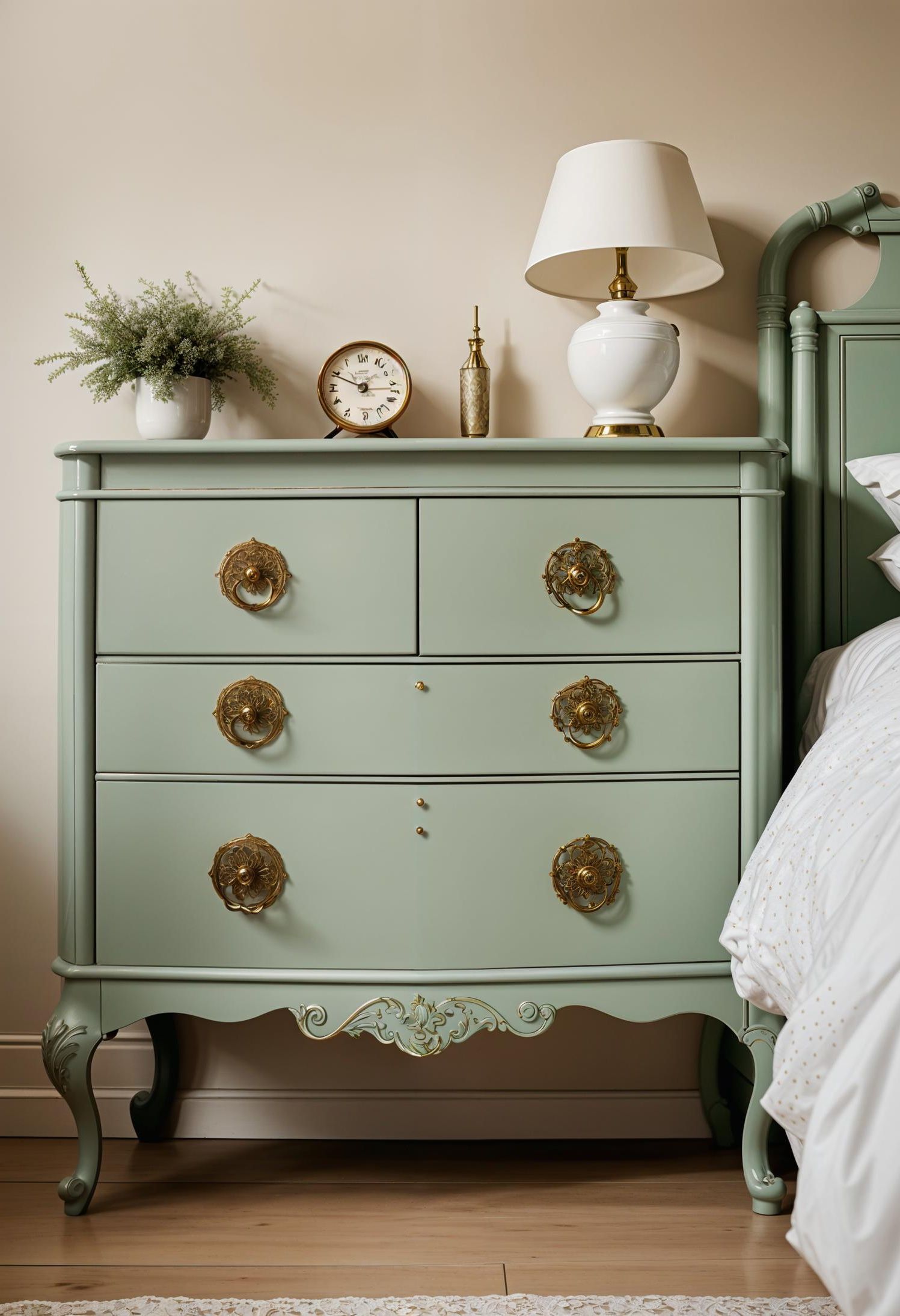 3. Vintage Sage Green Dresser Ideas