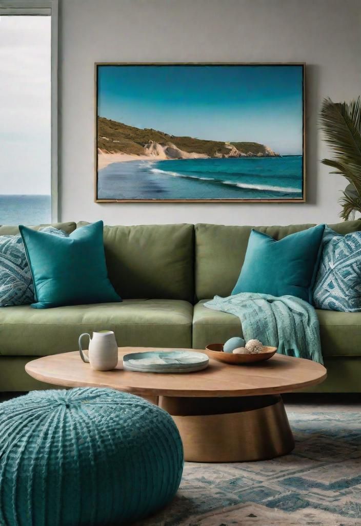 26. Throw Pillow Ideas for Coastal Rooms