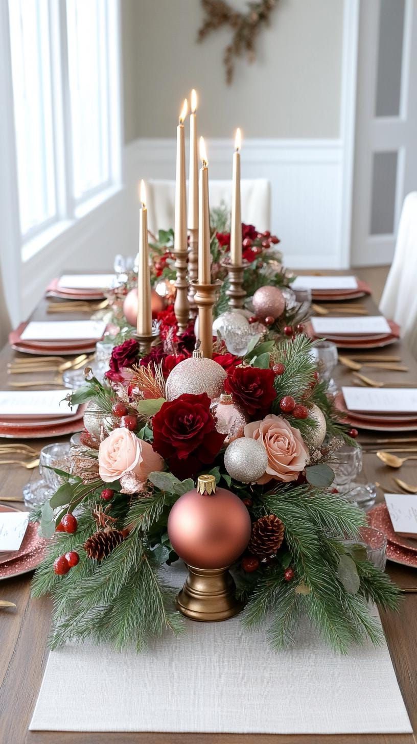 16. Glam Tablescape with Metallic Accents and Florals - photo 2